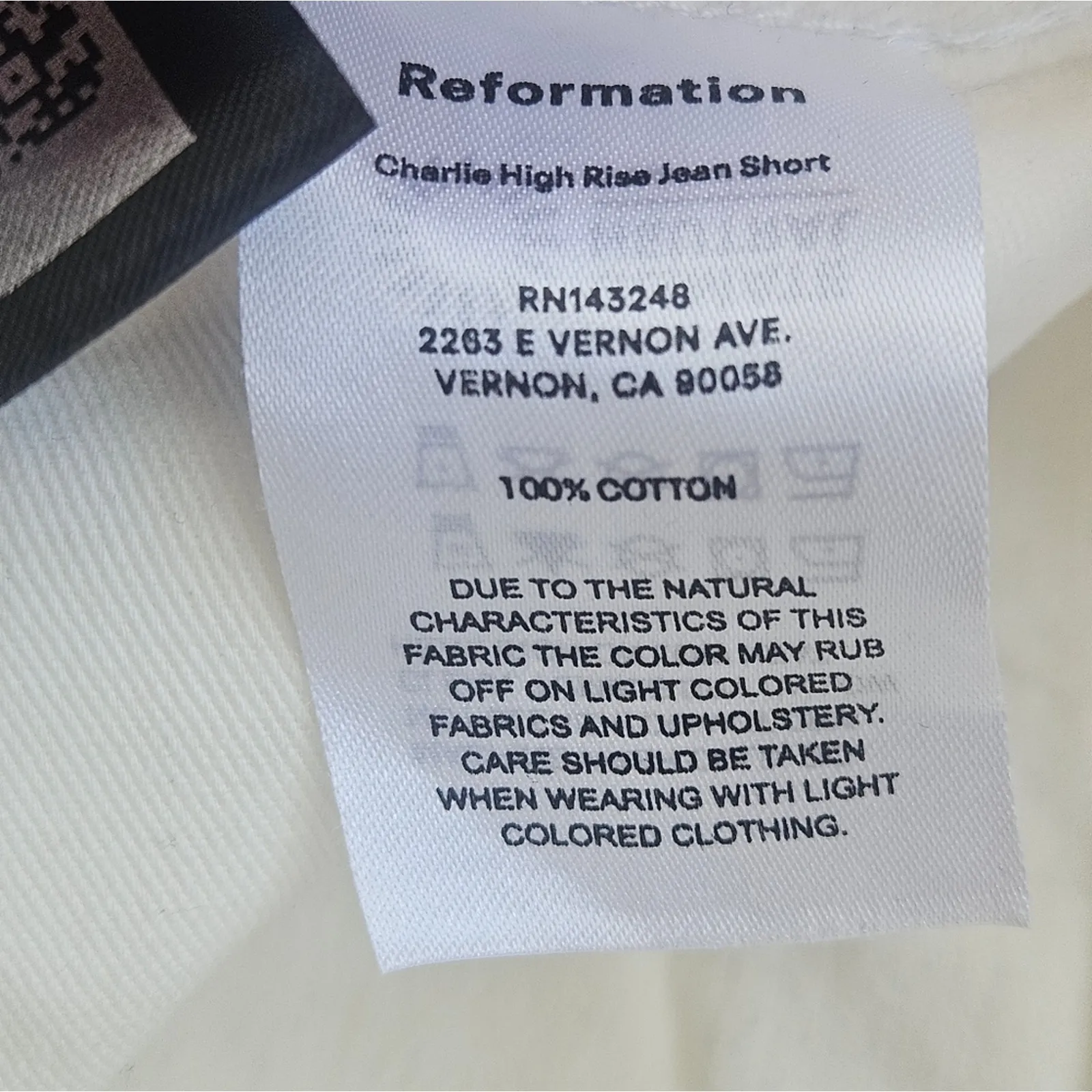 Reformation Charlie High Rise Denim Jean Shorts Raw‎ Hem White New Size 31 - Image 8