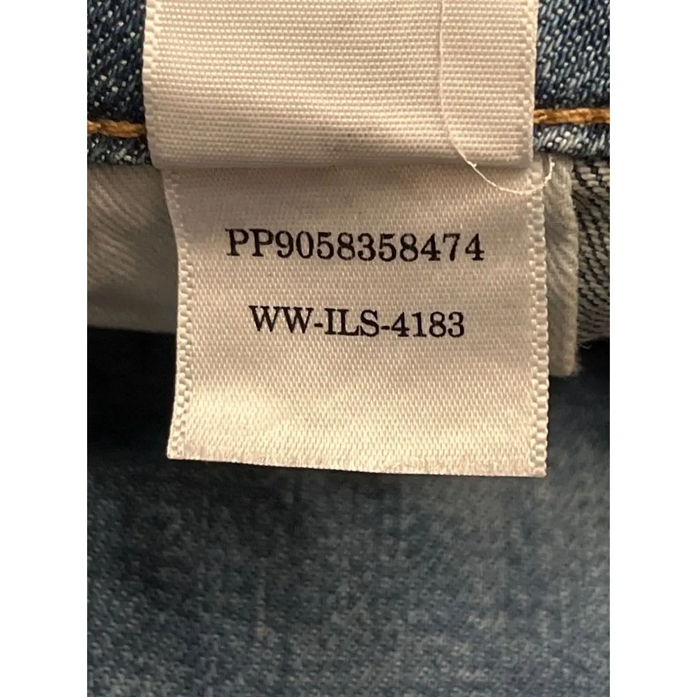 Everlane The Curvy Cheeky Jean in Classic Blue Raw Hem 35 Crop New Womens denim - Image 10