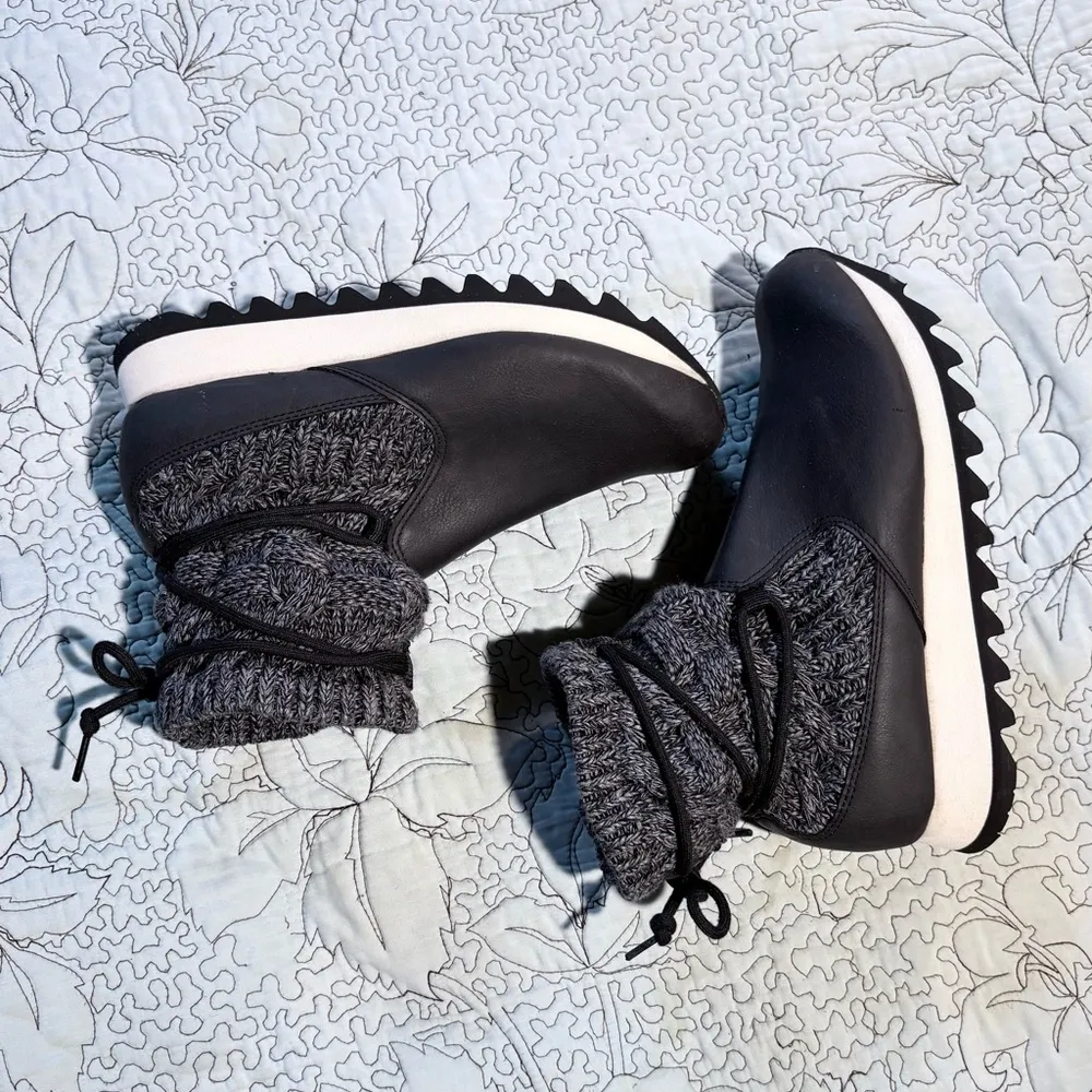 MERRELL Women Alpine Pull On Knit Sweater Outdoor Winter Boots Steel Gray ~9🧡 - Image 4