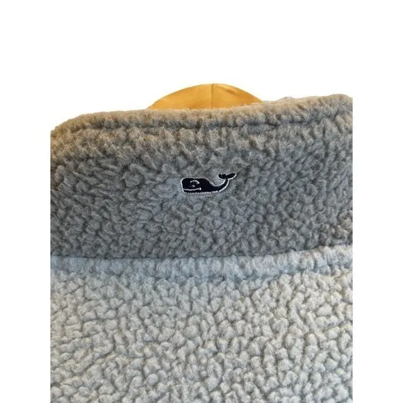 Vineyard Vines Sherpa Pullover Shep Shirt‎ Harbor Grey, 1/4 Zip Jacket Small - Image 6