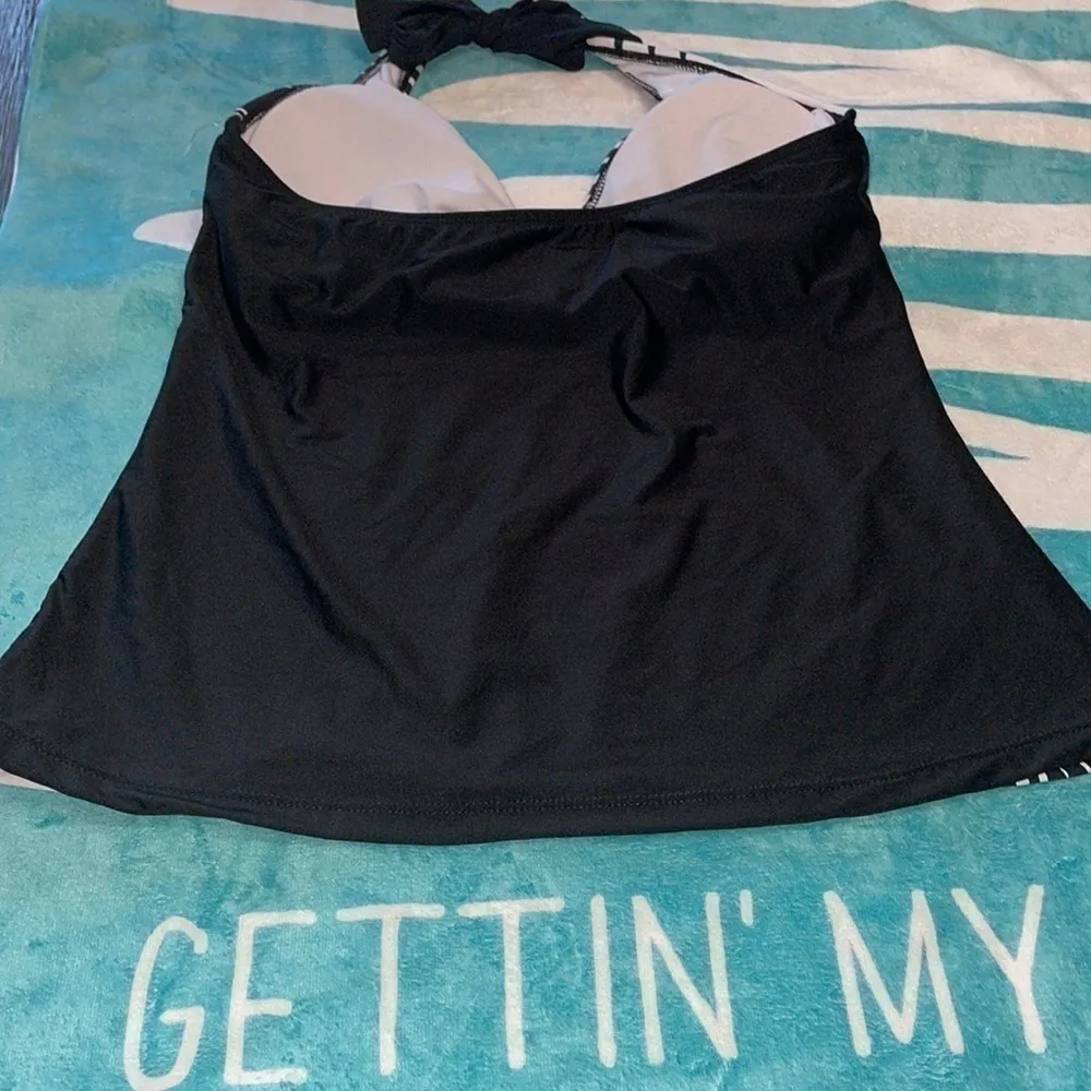 💕 Black & White Set Tankini & bottoms NWOT - Image 7
