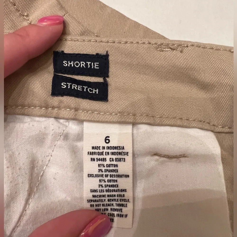 American Eagle Outfitters Stretch Shortie Shirts in Khaki Dz 6 - Image 3
