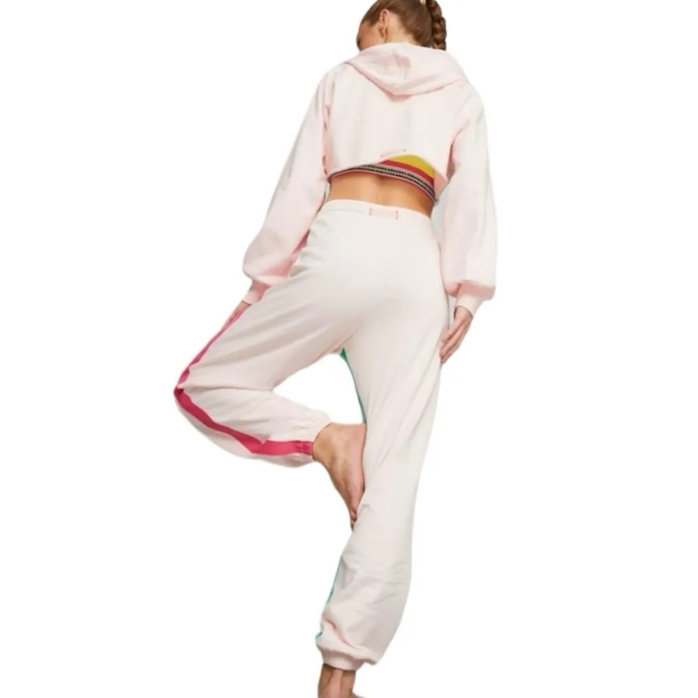 PUMA x LEMLEM Frosty Pink Striped Fleece Joggers Size XL NEW - Image 12