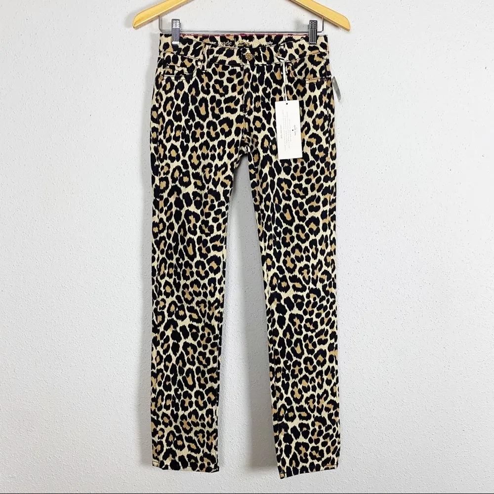 Kate Spade  perry street leopard skinny jeans - Image 4