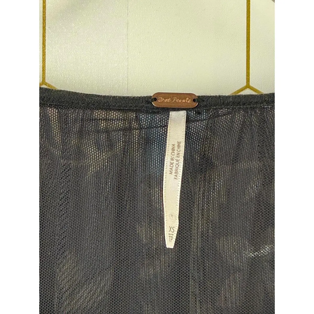 Free People Black Wildflower Honey Floral Print Mesh Top - Size - XS - Image 6