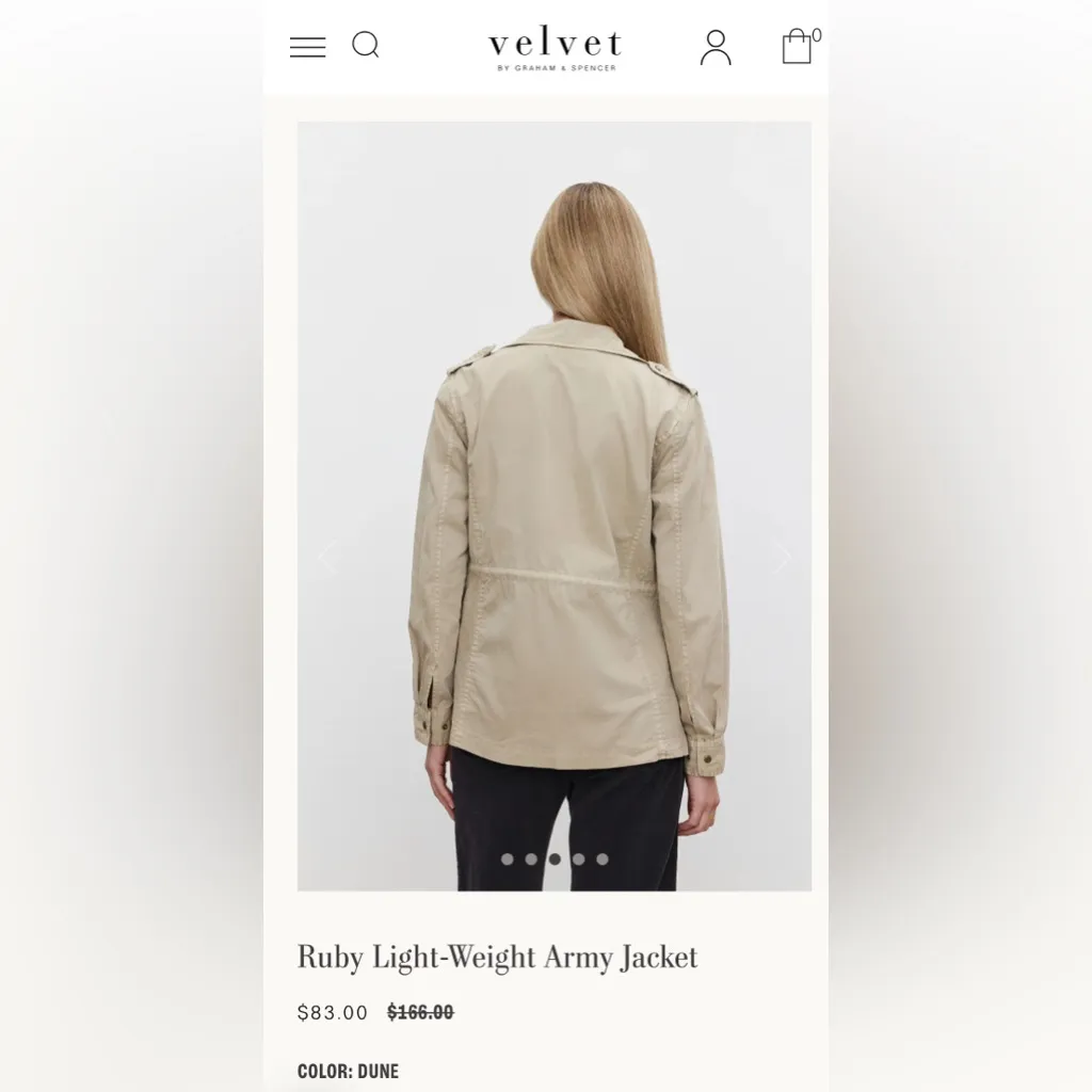 Velvet Dune Light-Weight Army Jacket - Image 2