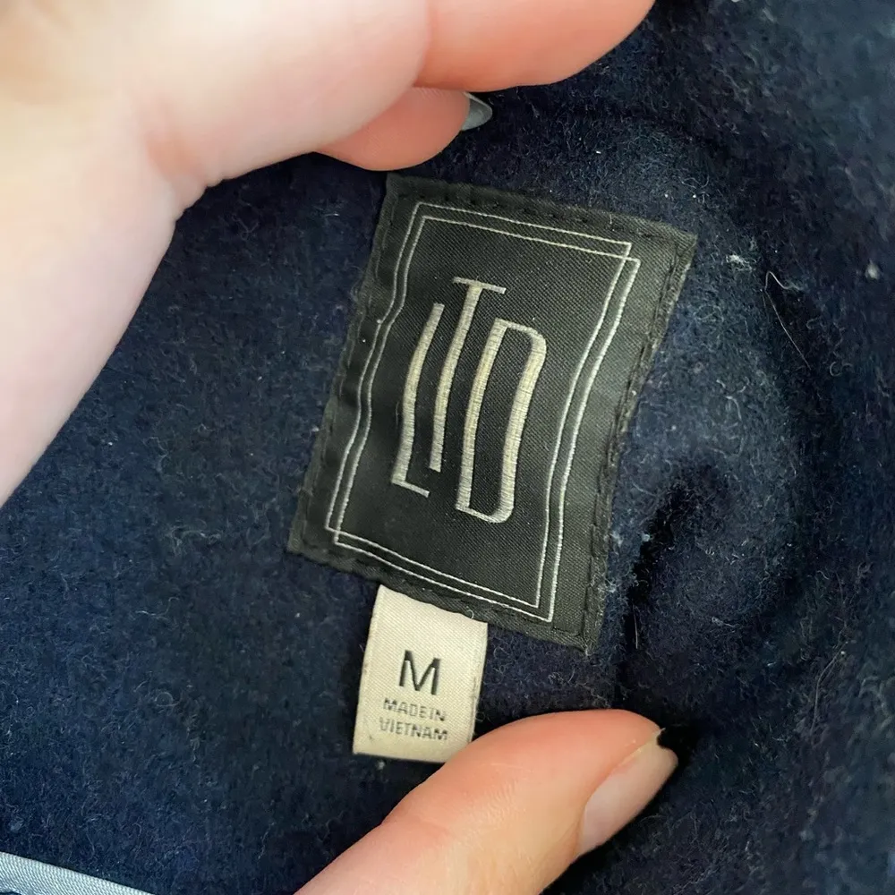 Two tone blue Wrap Dress Jacket - Image 8