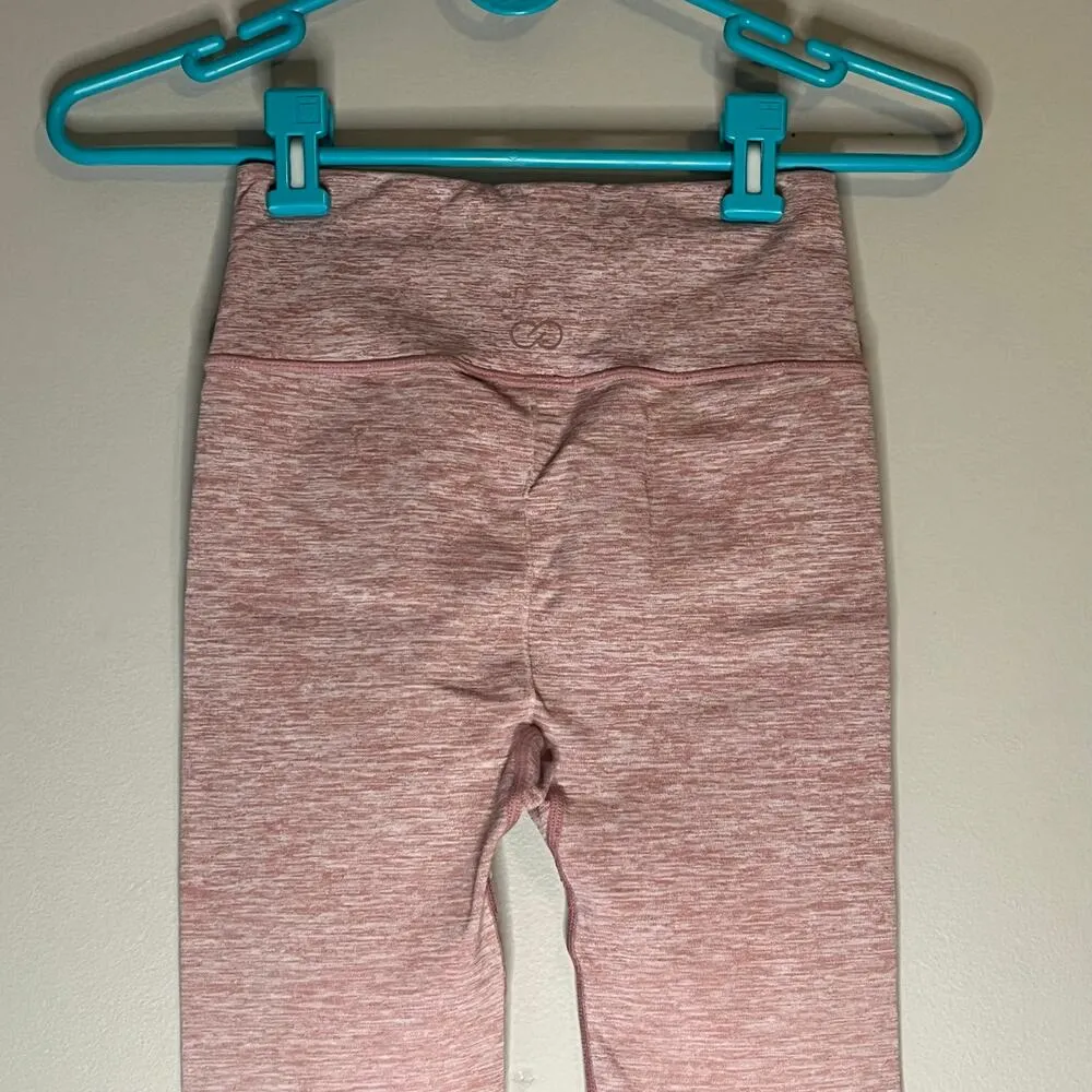Calia by Carrie Underwood Heather Pink Floral Tectured Leggings Size XS - Image 11
