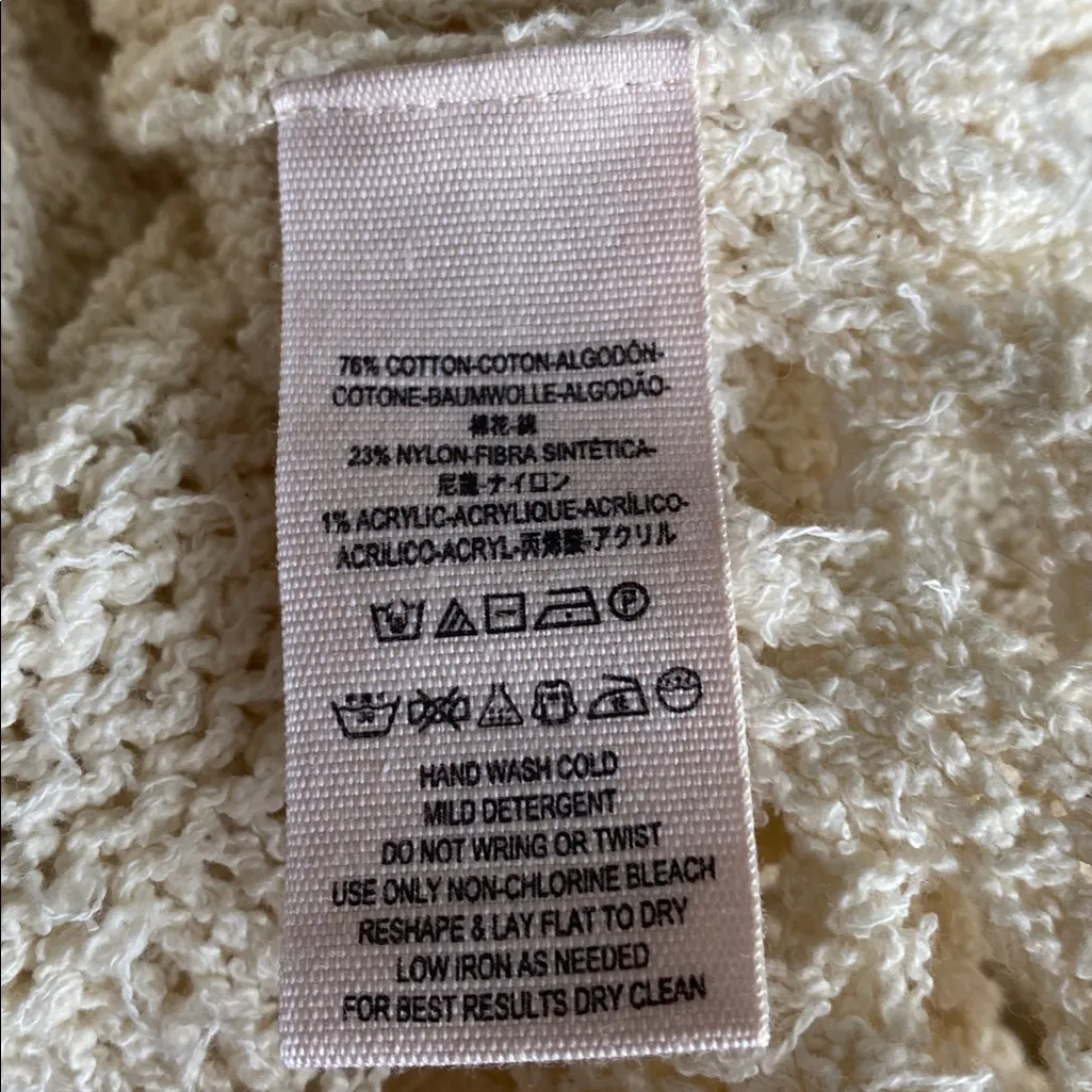 Free People One That I Want crochet oversize hooded sweater - Image 7