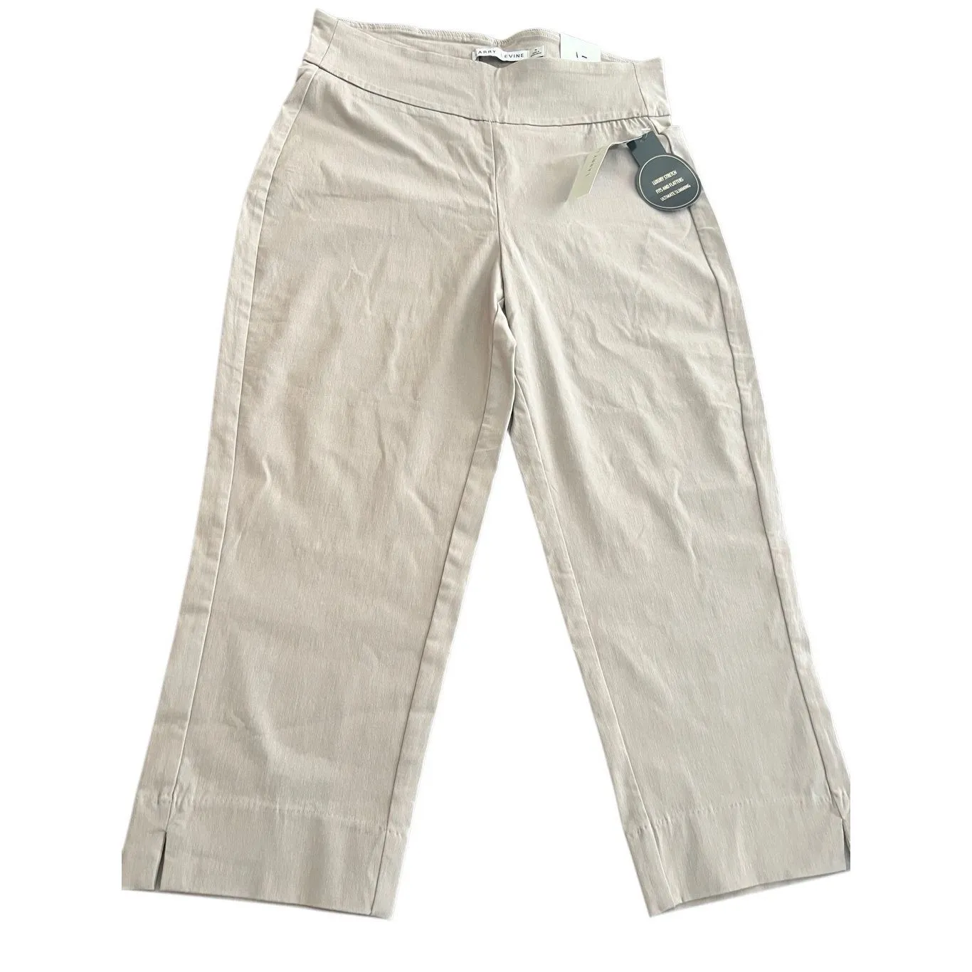 Larry Levine Sliming 369 Stretch  Khaki capris Pants Size 10 - Image 4