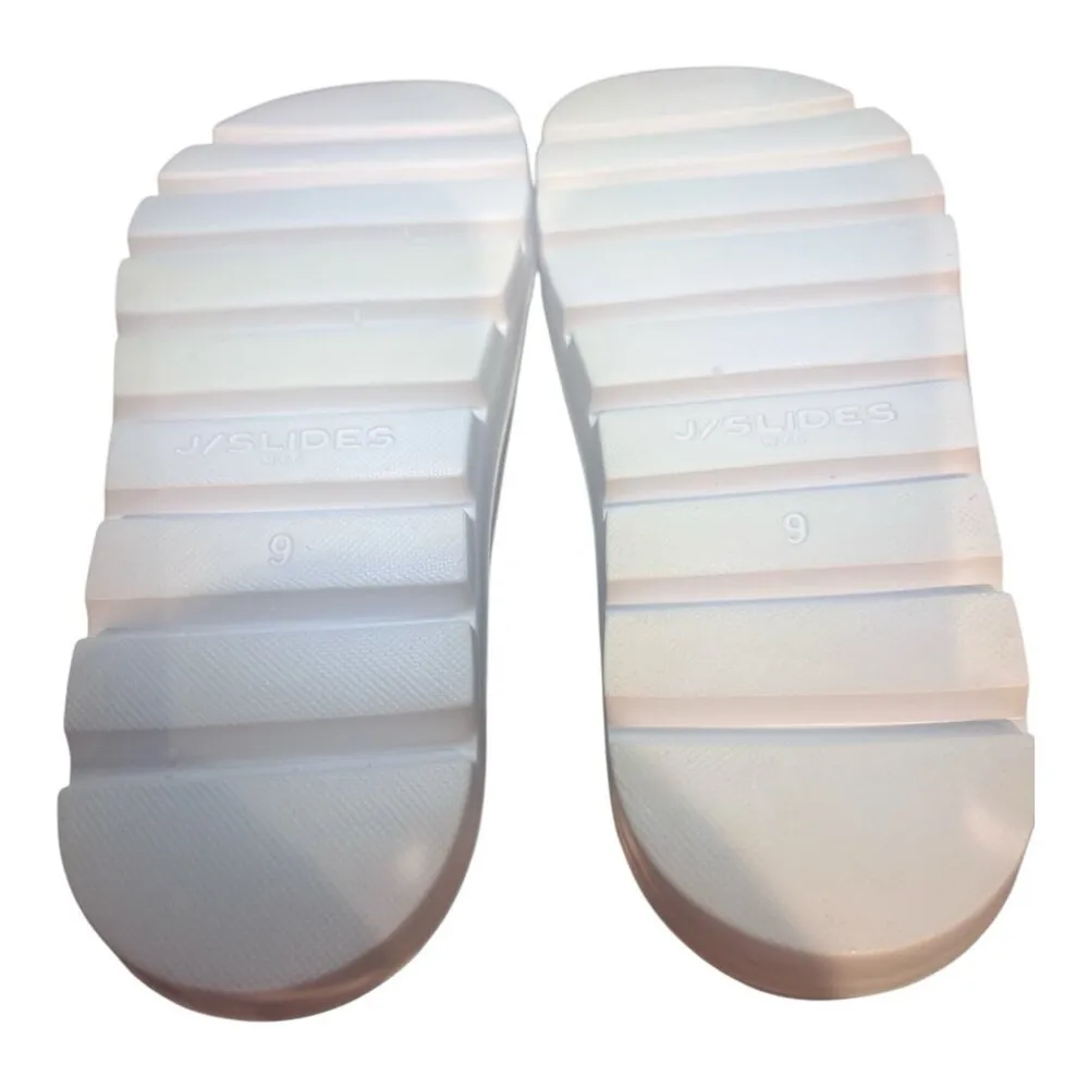 J/Slides Beach Slides Simply Platform Sandals Size 9M White EVA - Image 4
