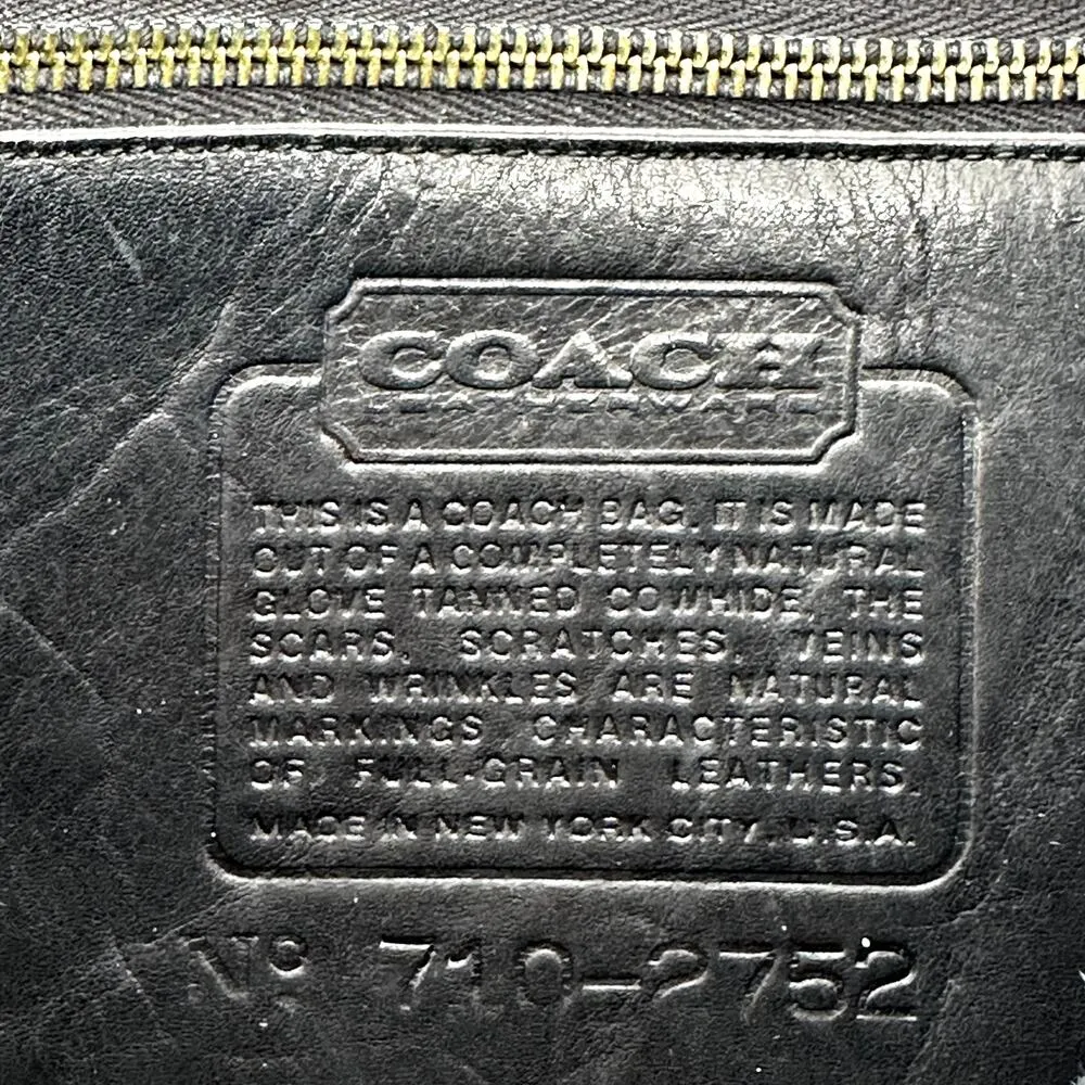 Vintage Coach Legacy Small Flap Crossbody 70s NYC Bag Turn Lock Leather Black - Image 9