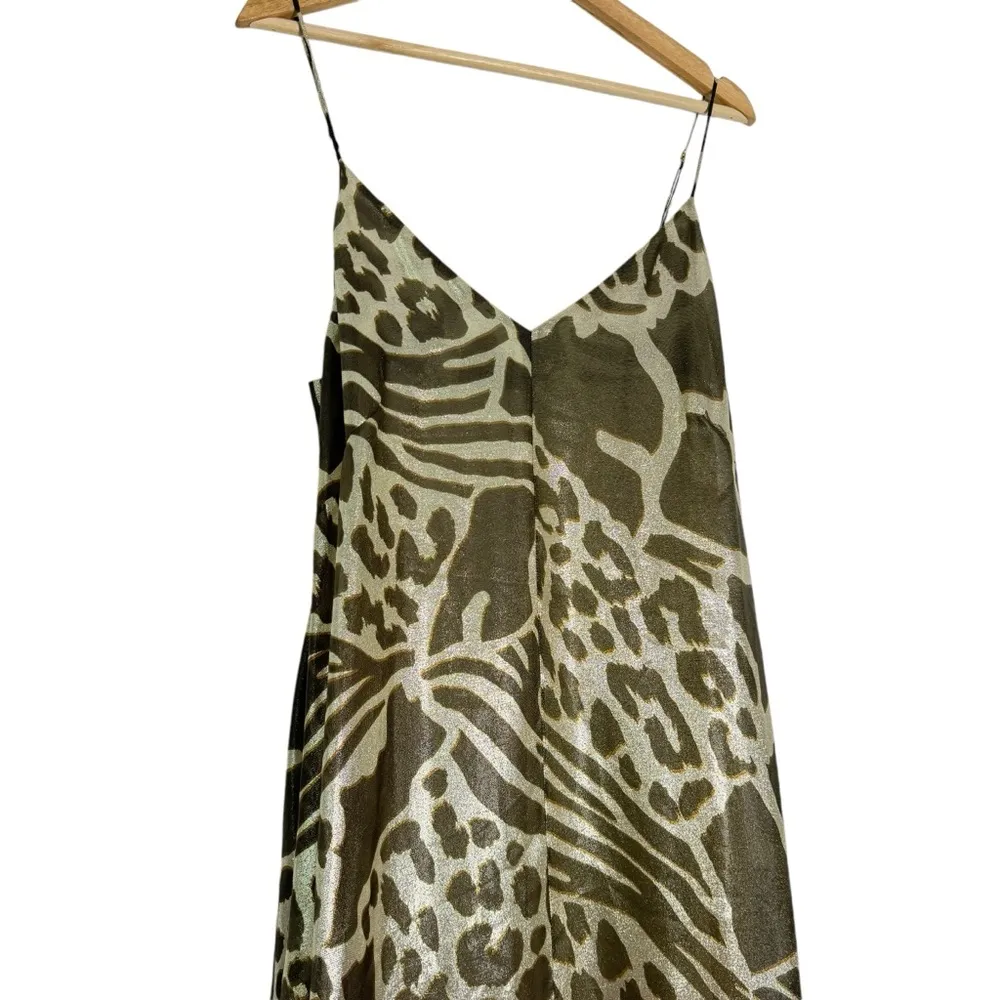 Adam Lippes Ruffled Lamé Midi Dress Silk Blend - Image 6