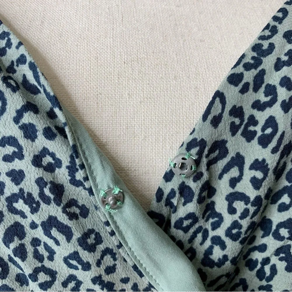 Sage and Teal Animal Print Dress - Image 3