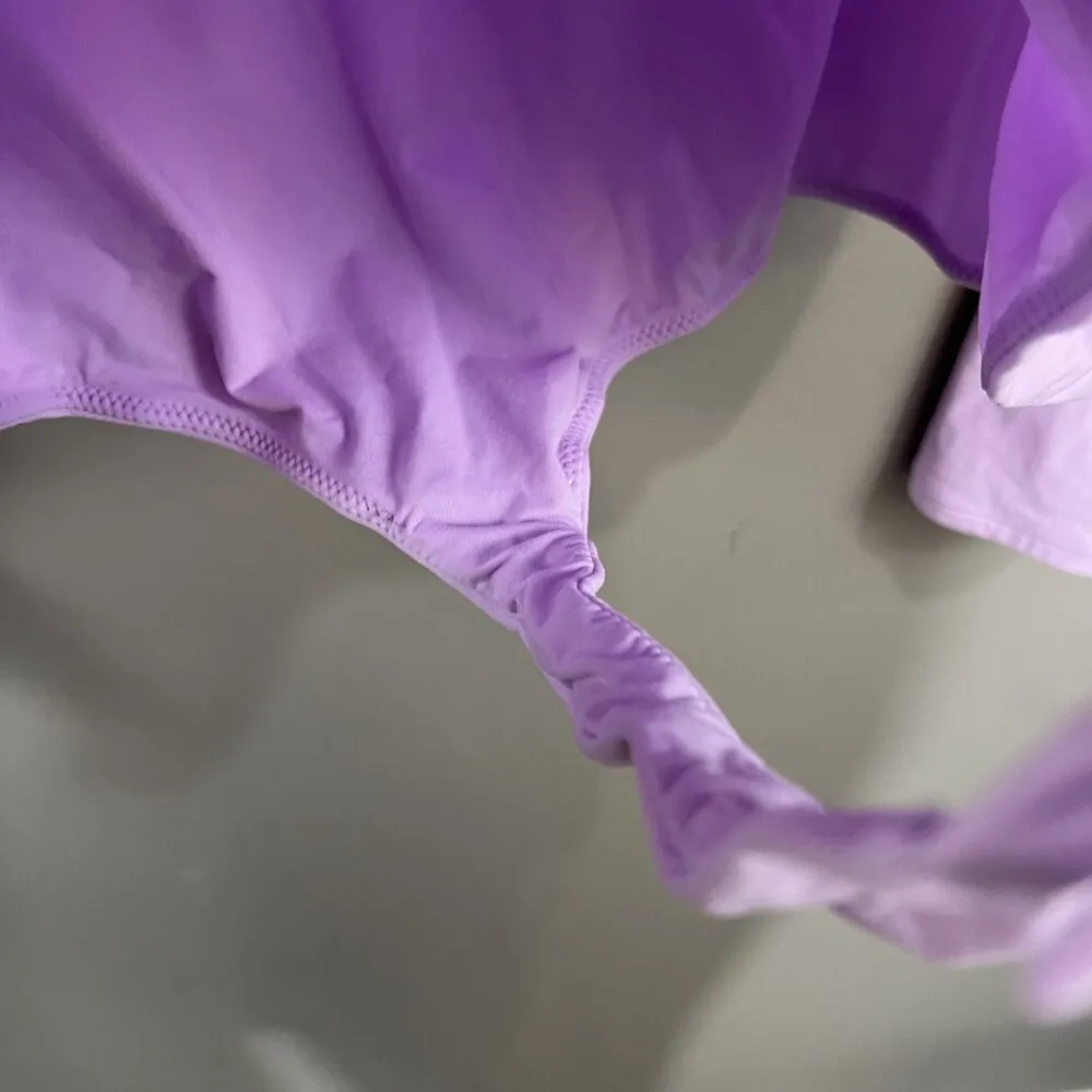 Skims 4x Long Sleeve Lavender Purple Bodysuit EUC - Image 4