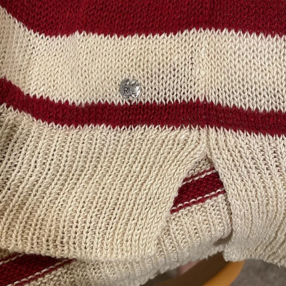 Denim & Supply Ralph Lauren Linen Women's Medium Vintage Loose Knit Mesh Sweater - Image 4