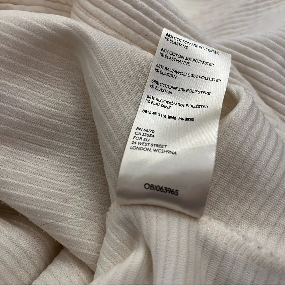 Maeve Anthropologie Stripe Texture Boatneck Long Sleeve Sweater Cream - Image 5