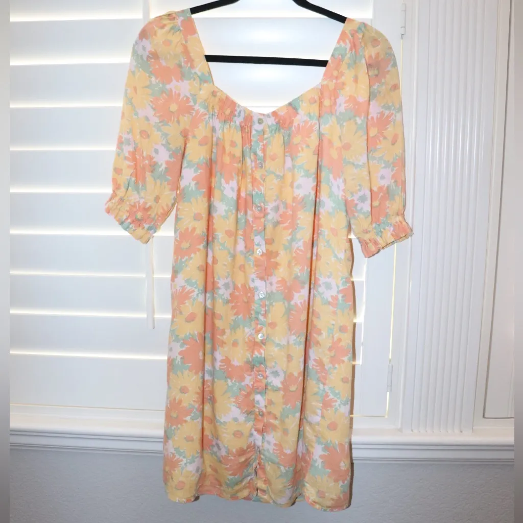 RAILS Isa Daisy Meadow Linen Blend Dress Size XS - Image 4