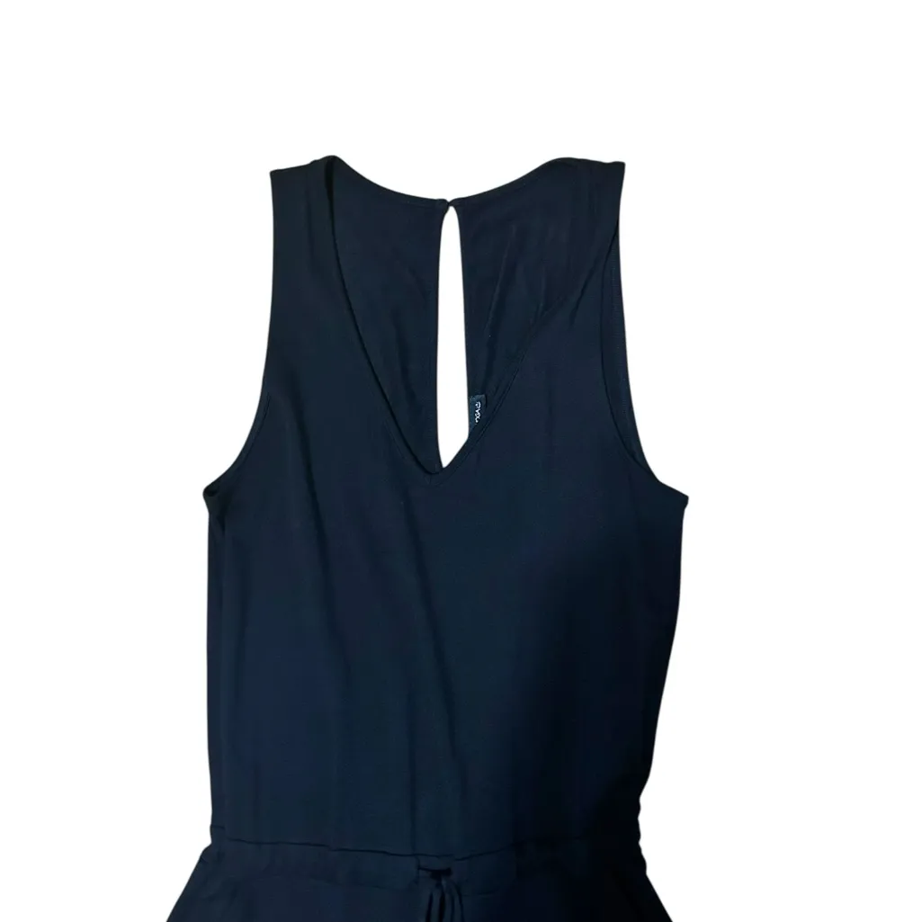 Beyond Yoga Black Jumpsuit Drawstring Size Small V neck - Image 5