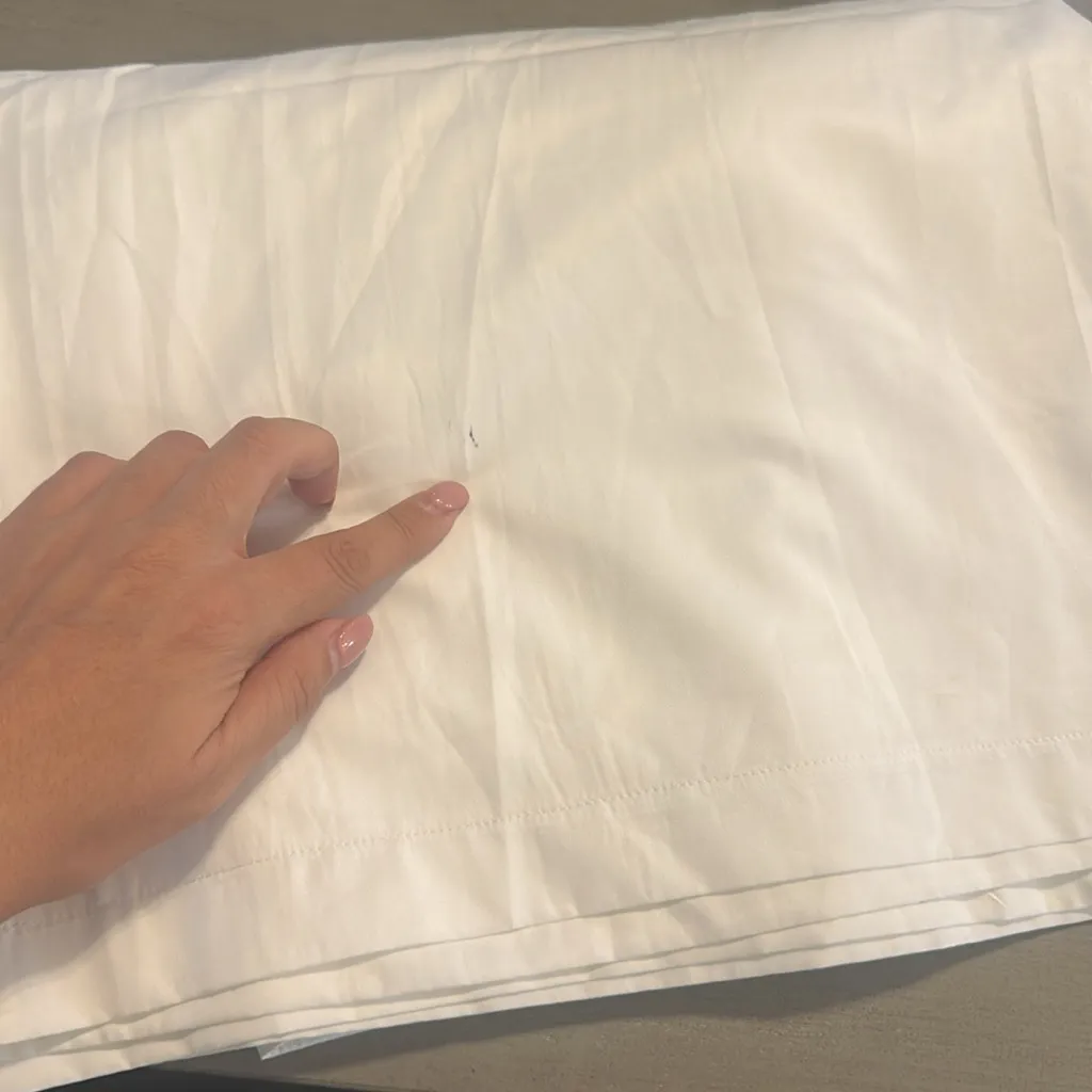 Nasty Gal Crisp White Trousers High Waist Pants Size 6 Wide Leg - Image 11