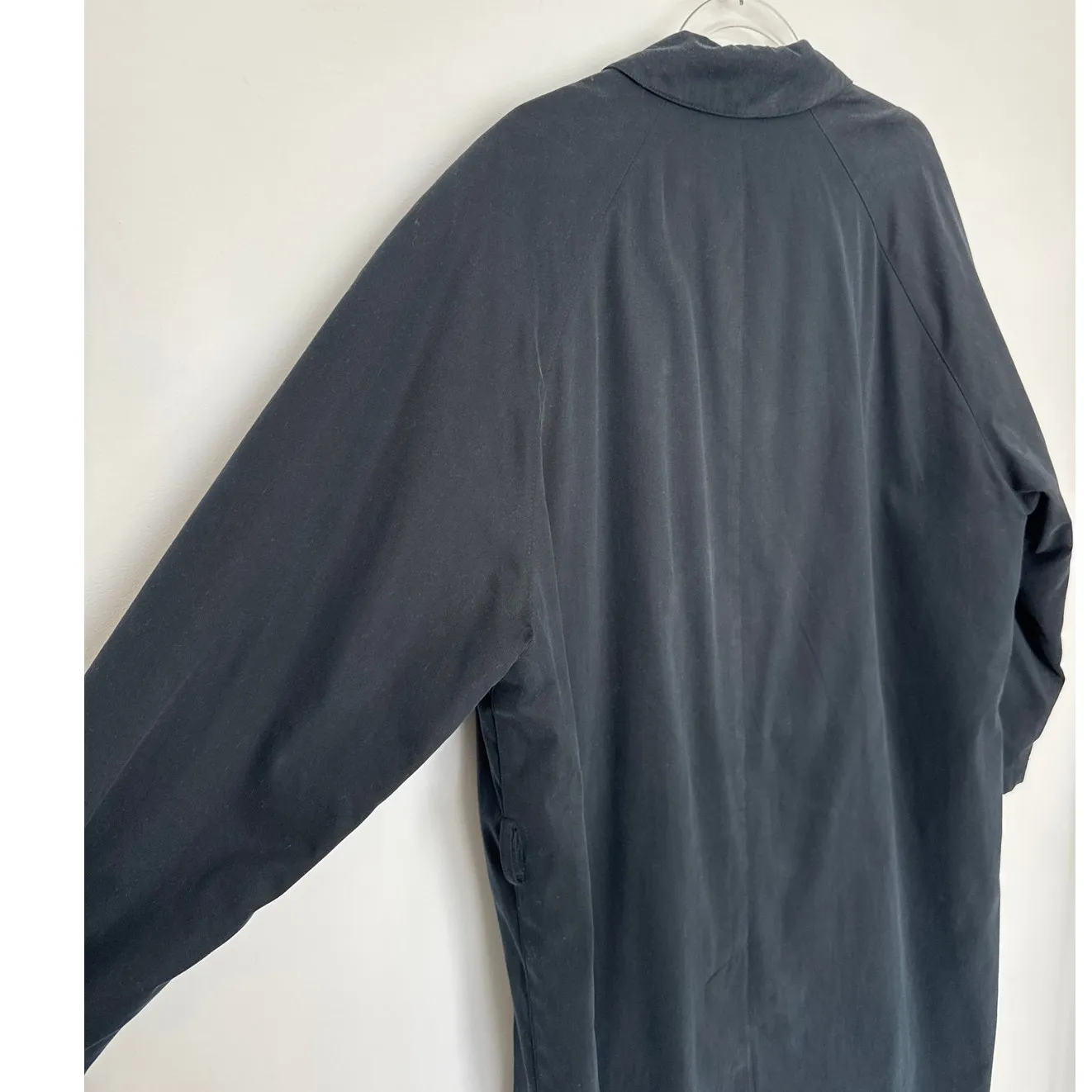 1990s Giorgio Armani black Italian trench coat XL-XXL - Image 6