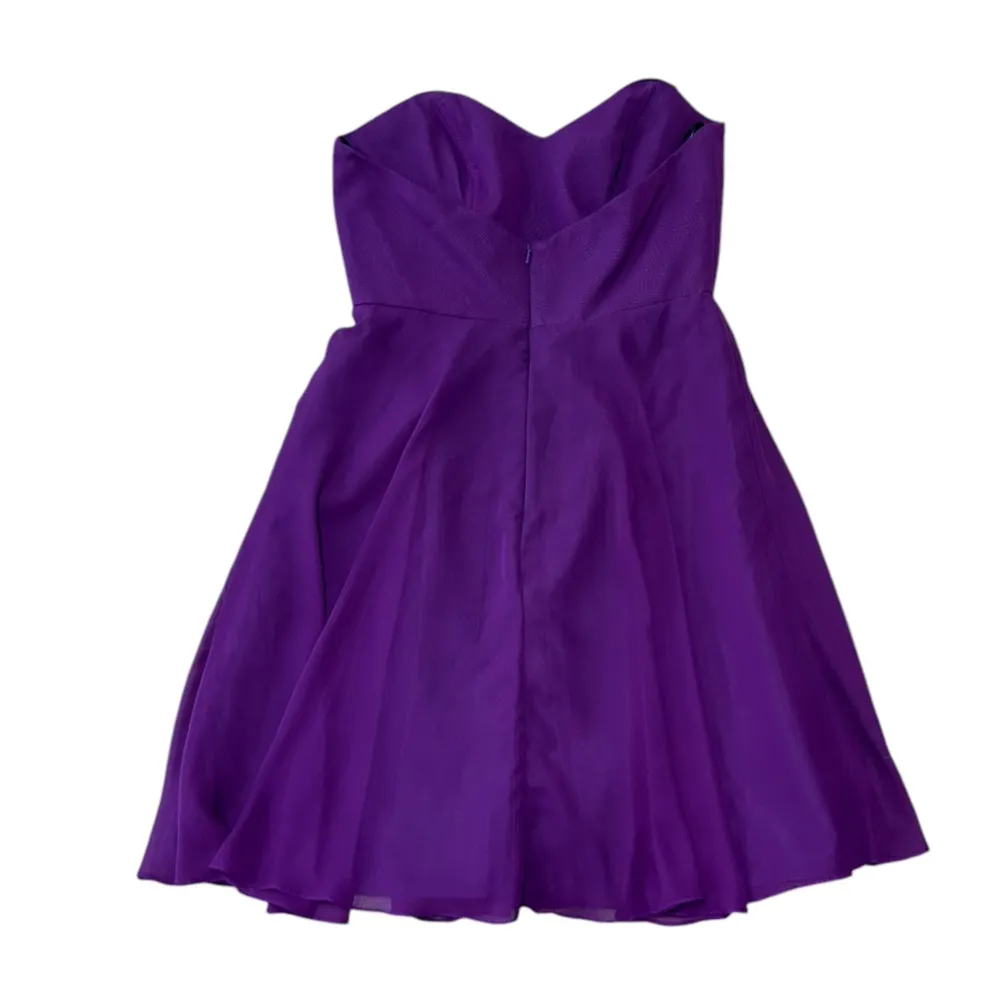 Jim Hjelm Occasions Dress Size 10 Purple Chiffon Strapless Semi Formal NWT - Image 3