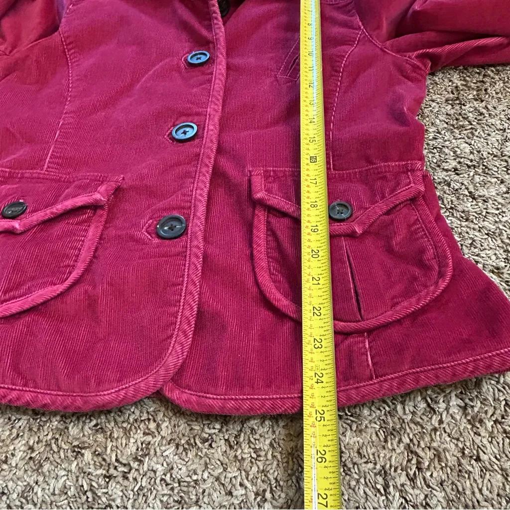 Vintage Gap y2k 00s hot pink corduroy lined button blazer jacket with pockets - Image 10
