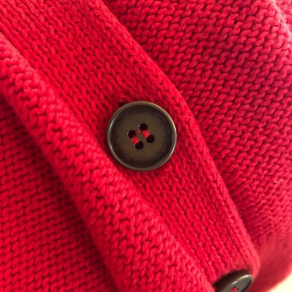 Wallace Madewell Cardigan Knit Jacket Sweater Red Womens XS Academia Preppy - Image 7