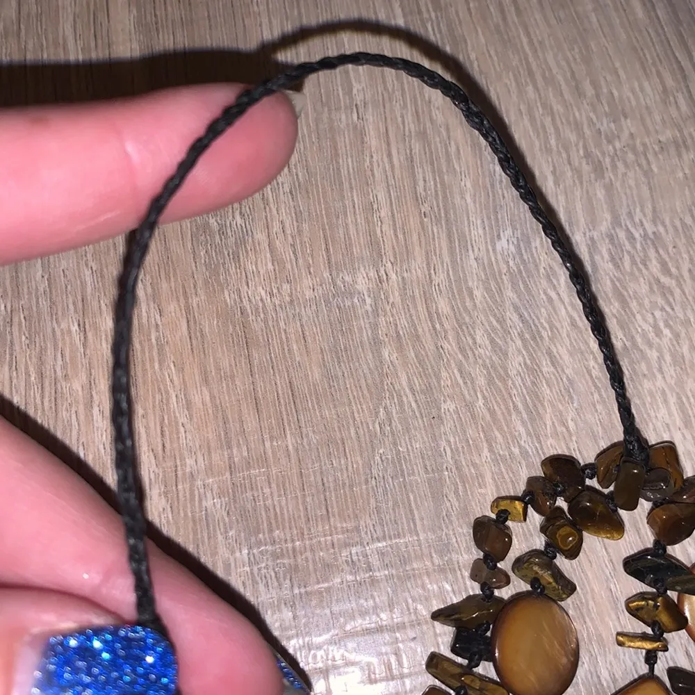 Artisan heavy rock beaded necklace - Image 6