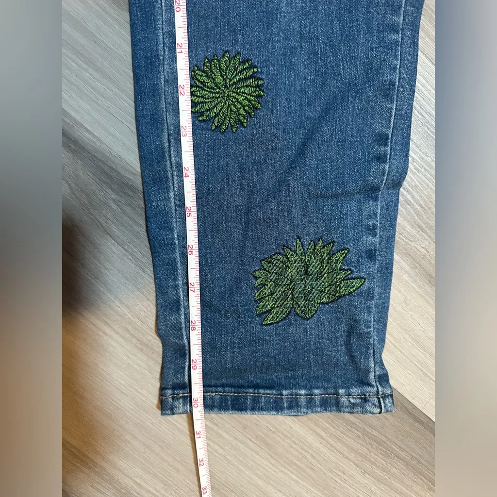 Unique Succulent LB Lucky & Blessed Boyfriend Straight Leg Women’s Jeans Sz 4 Blue - Image 7
