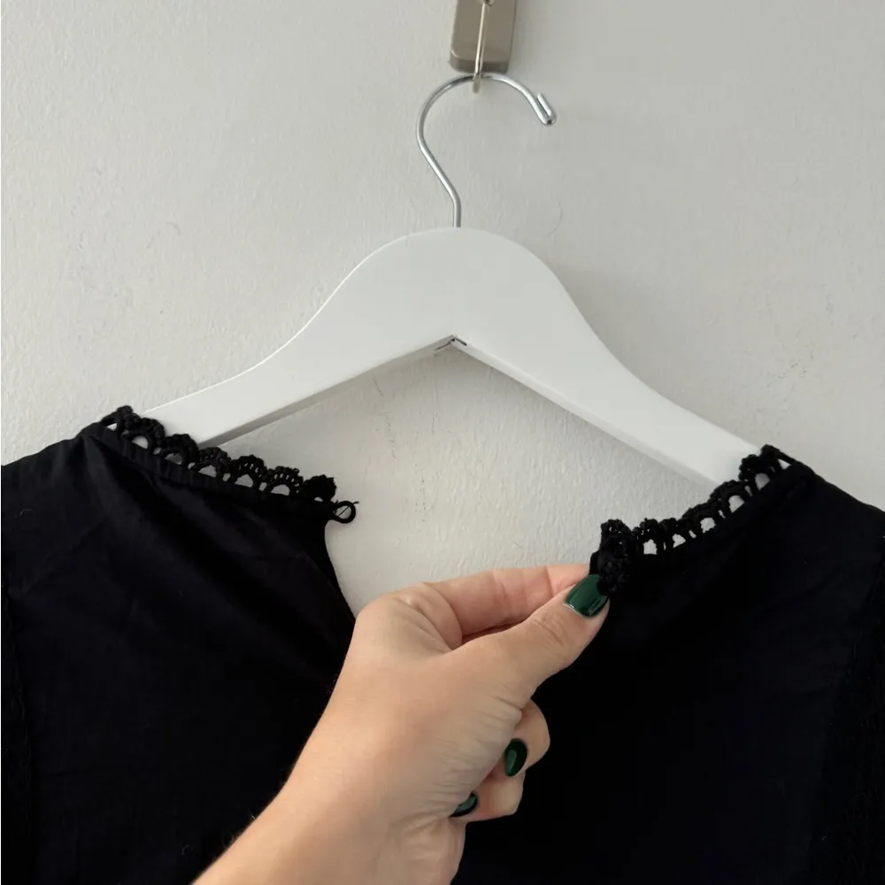 FARM RIO Black Lace Long Sleeve Mini Dress M - Image 7