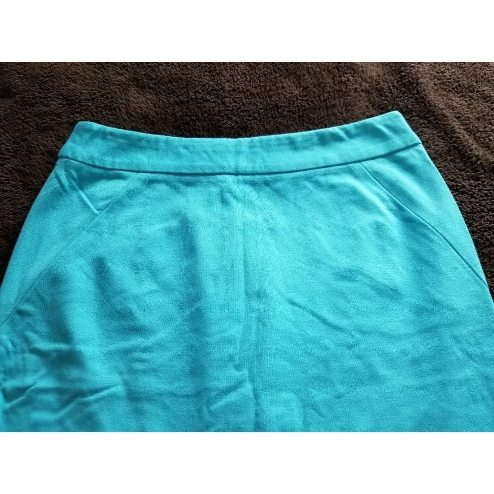 GRACE ELEMENTS Knit Pencil Skirt Turquoise Blue Women’s SZ 31" Waist - Image 5