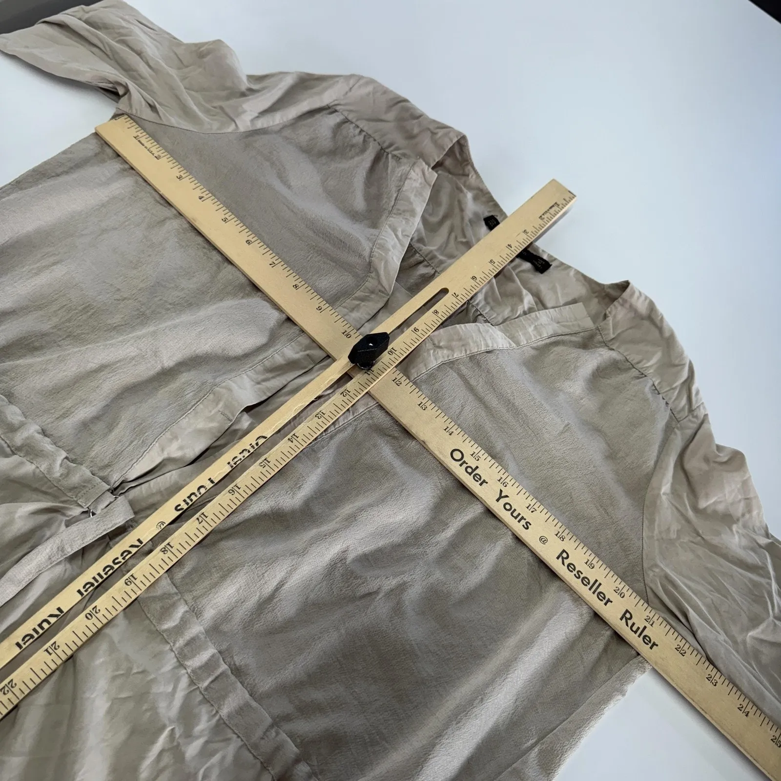 Zara Basic Dress Womens Large‎ Long Sleeve Tunic Drawstring Waist Lightweight - Image 6