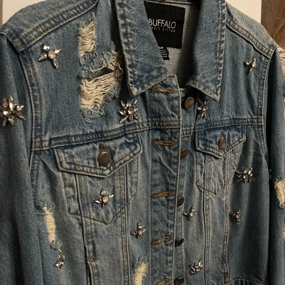 Buffalo David Bitton  rhinestone denim jacket - Image 3