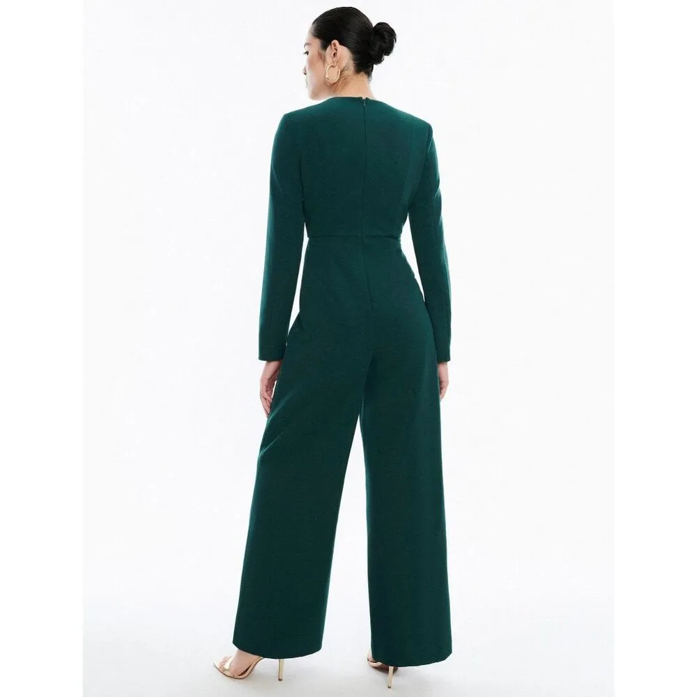 BCBGMAXAZRIA Fulton Twist Front Jumpsuit Ponderosa Pine Womens Size 6 - Image 4