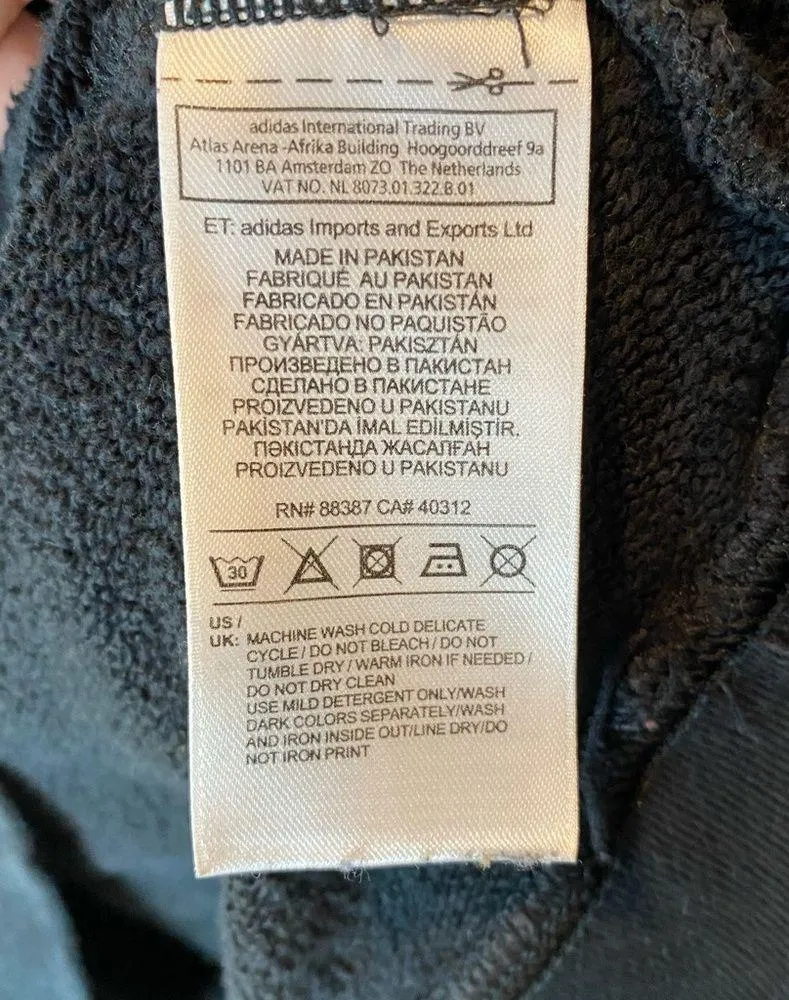 Adidas Originals large trefoil hoodie Black Size M - Image 4