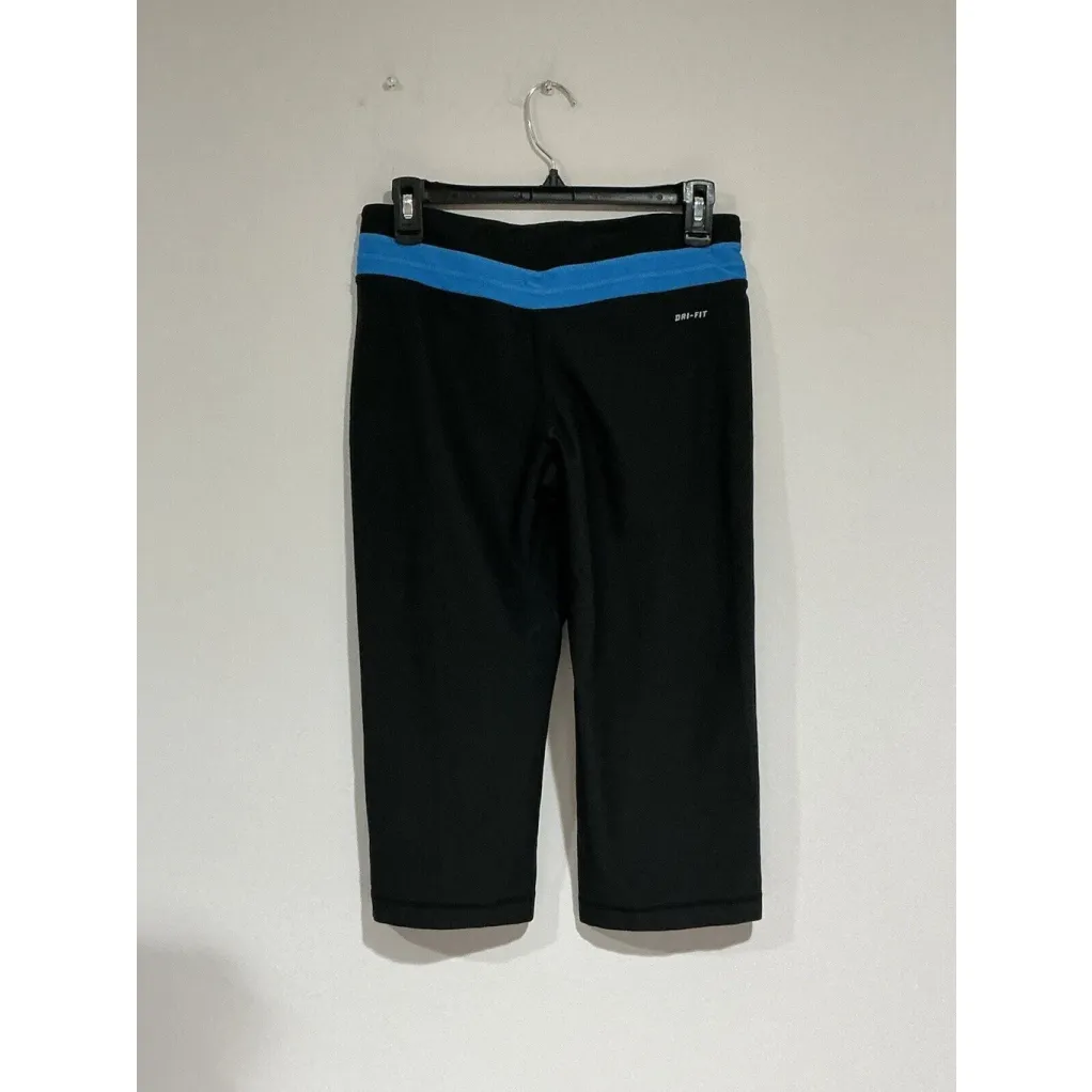 Woman’s Nike Dri Fit Small Black Crop Active Pants - Image 2