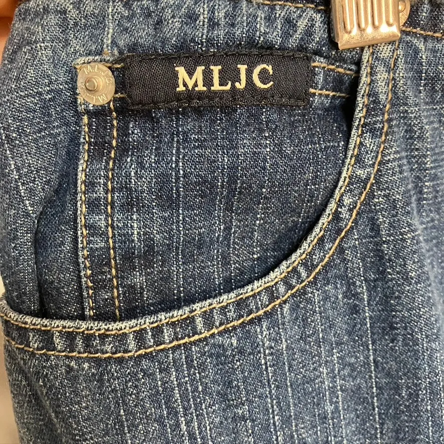 Mountain Lake Jean Company Raw Edge Womens 14 Jeans Flare 100% Cotton‎ 80's Blue - Image 7