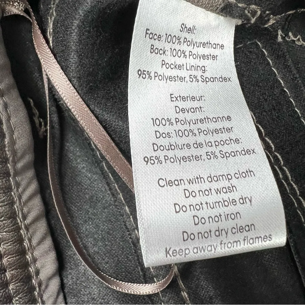 Milly High Waist Faux Leather Pants - Image 13