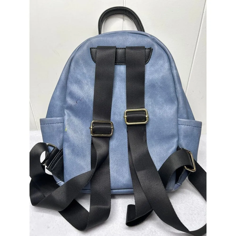 Juicy Couture Los Angeles Denim Blue Multicolor Sequin Backpack w/ Pockets - Image 2