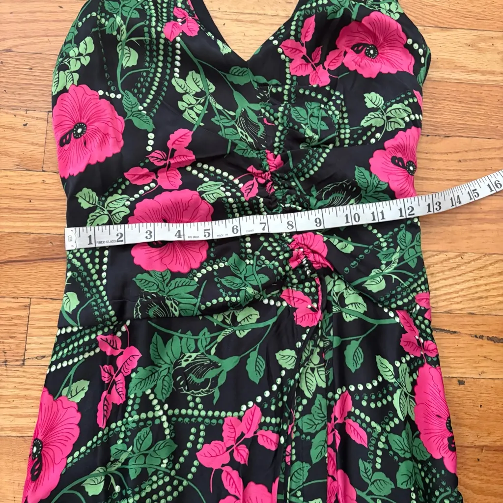 Anthropologie Maeve Black Floral Dress Size 0 - Image 4