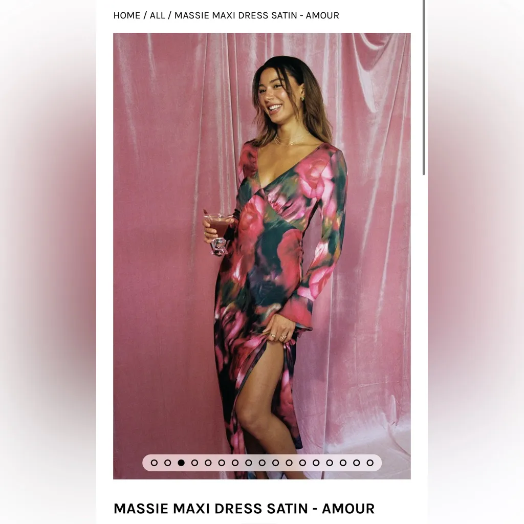 S Skatie Maddie Maxi Dress Satin - Amour - NWT - Image 2