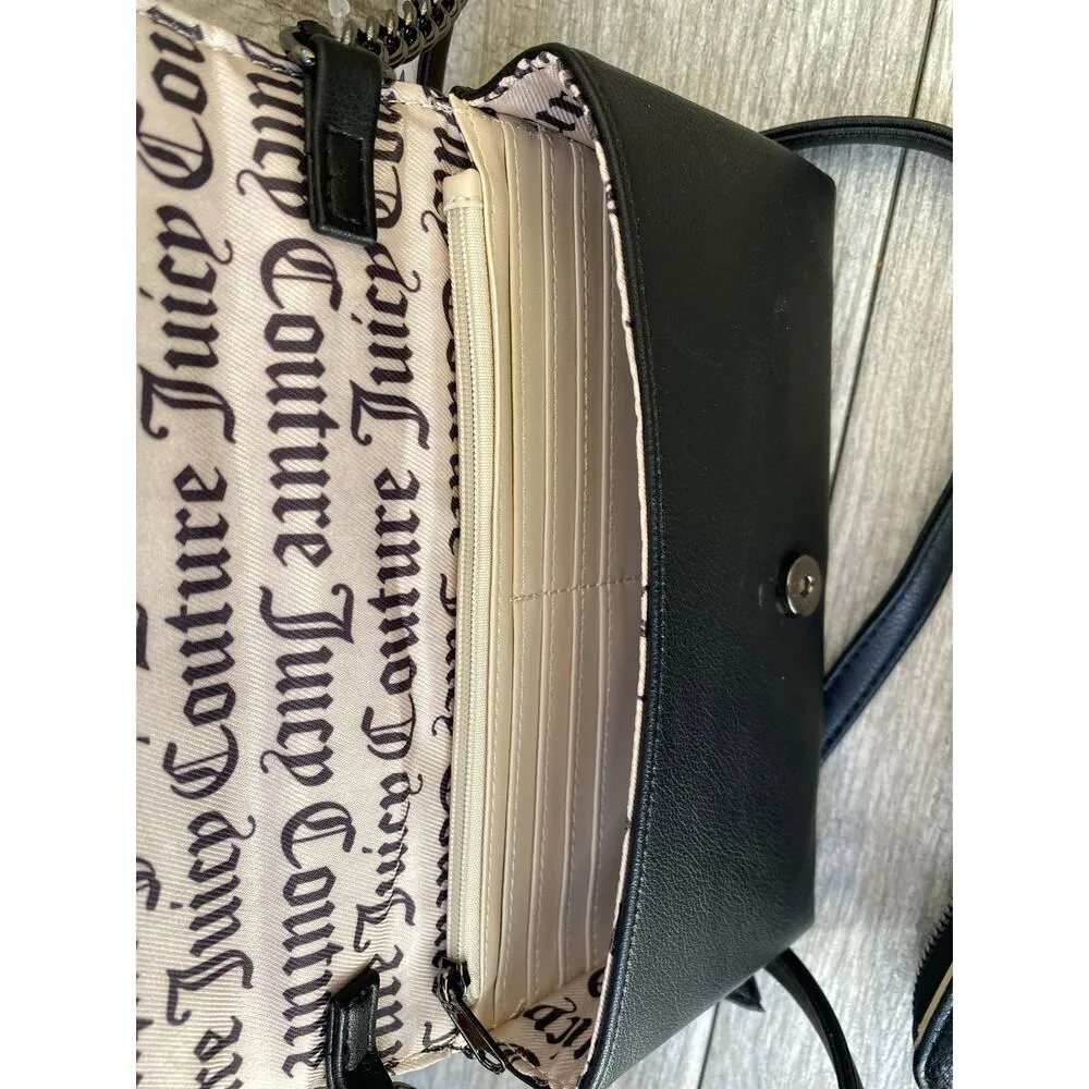 Juicy Couture Black Mini Pearl Handle Bag & Wallet Set - Image 6