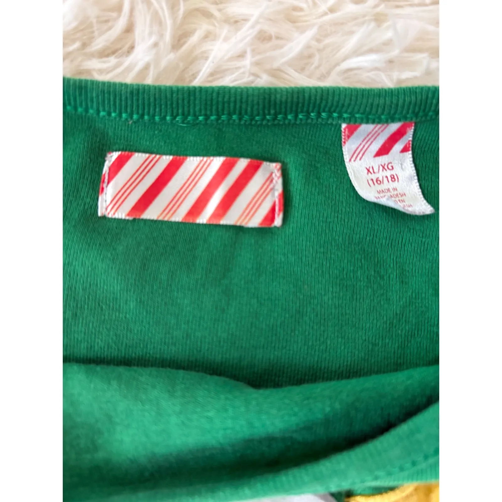 Christmas Holiday Long Sleeve Top‎ XL/XG Santa Ice Skating Festive Green - Image 3
