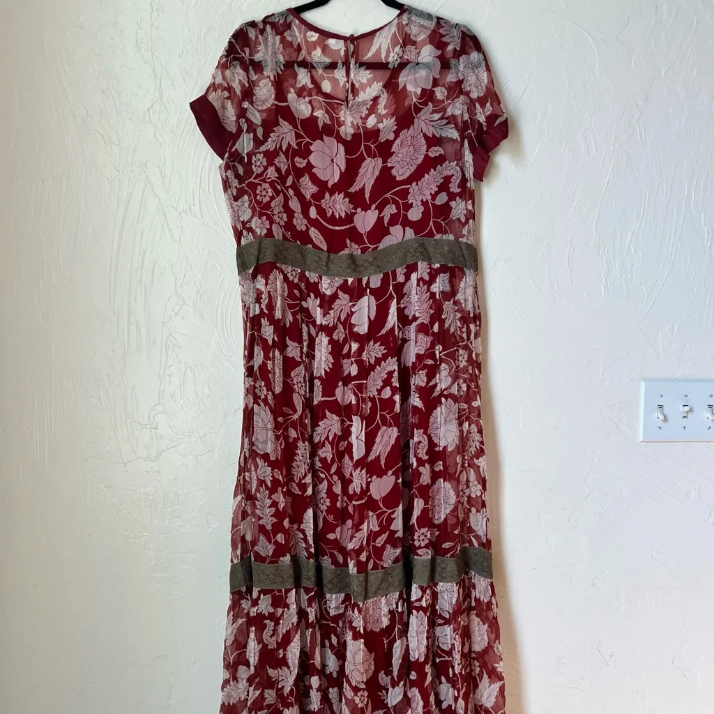 Sundance Romancing the Lace Floral Maxi Dress size 14 - Image 9