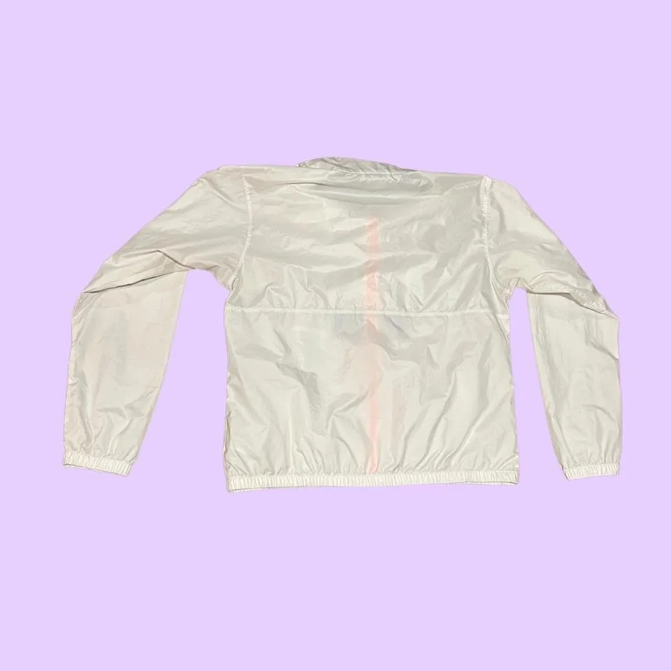 Columbia white and neon orange / pink windbreaker 🔥 - Image 2