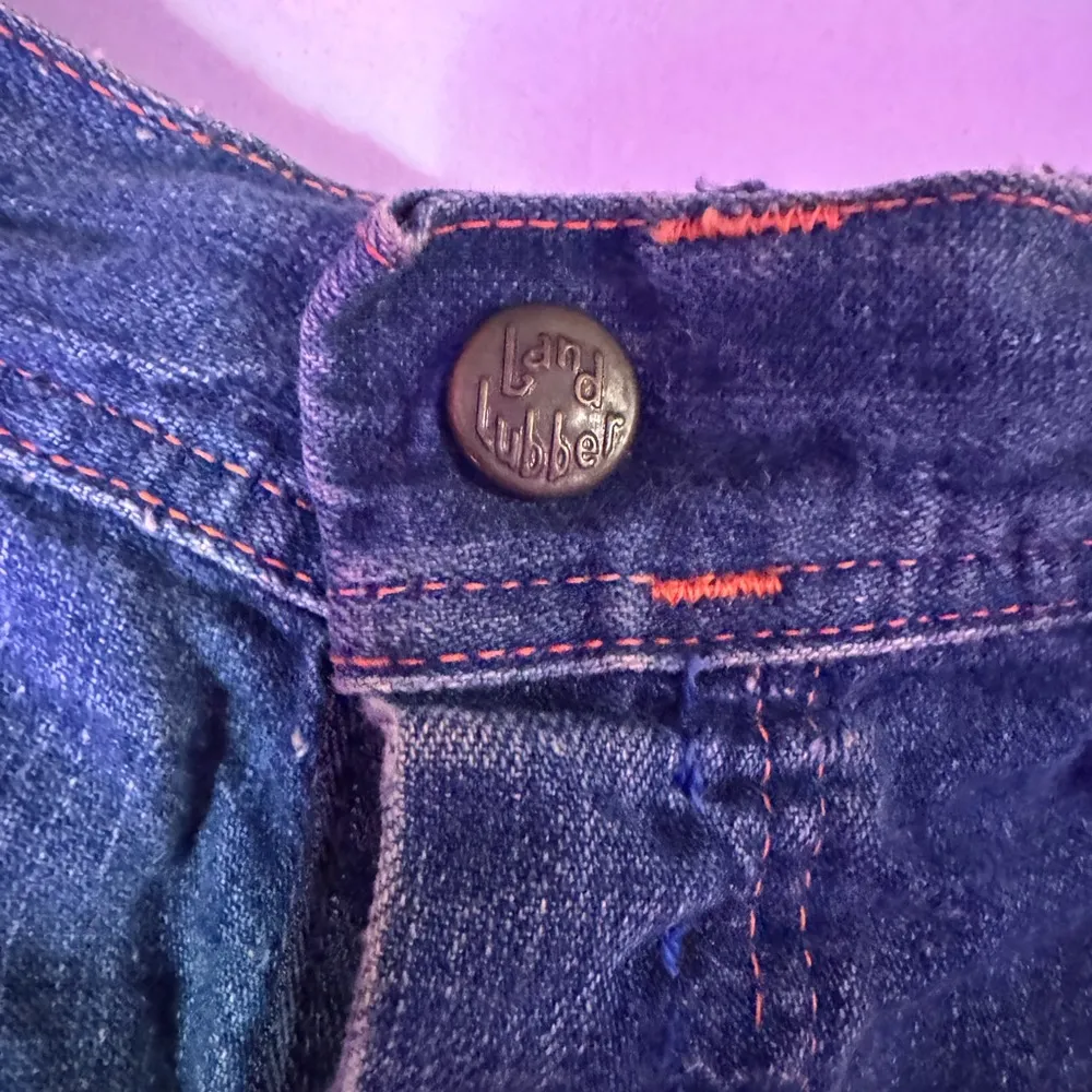 My Vintage Landlubber jeans modified into a skirt in 1977 by HighTide Leather Co Blue Size 4 - Image 6
