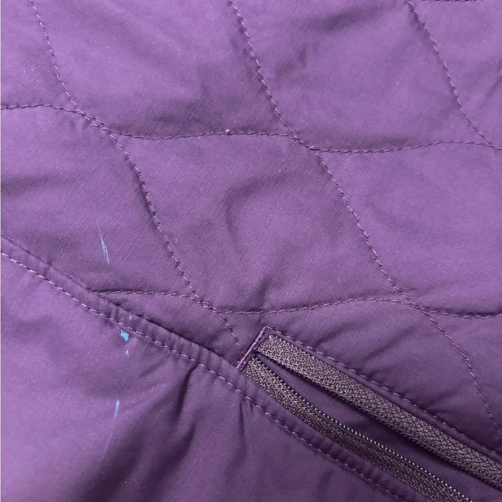 LL Bean Womens Purple Short Purple Pink Reversible Full Zip Vest Size Medium - Image 6