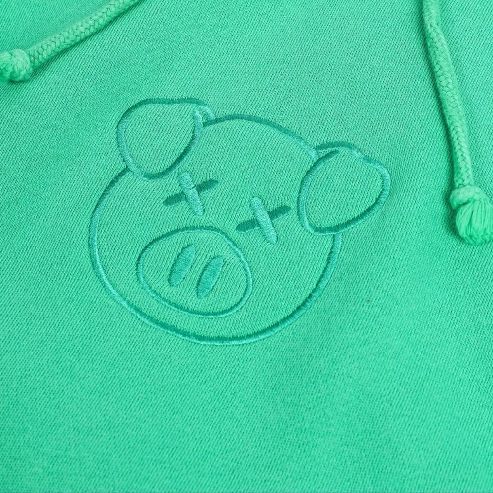 Shane Dawson x Jeffree Star Emerald Green Pig Hoodie Large Pullover Sweatshirt - Image 2