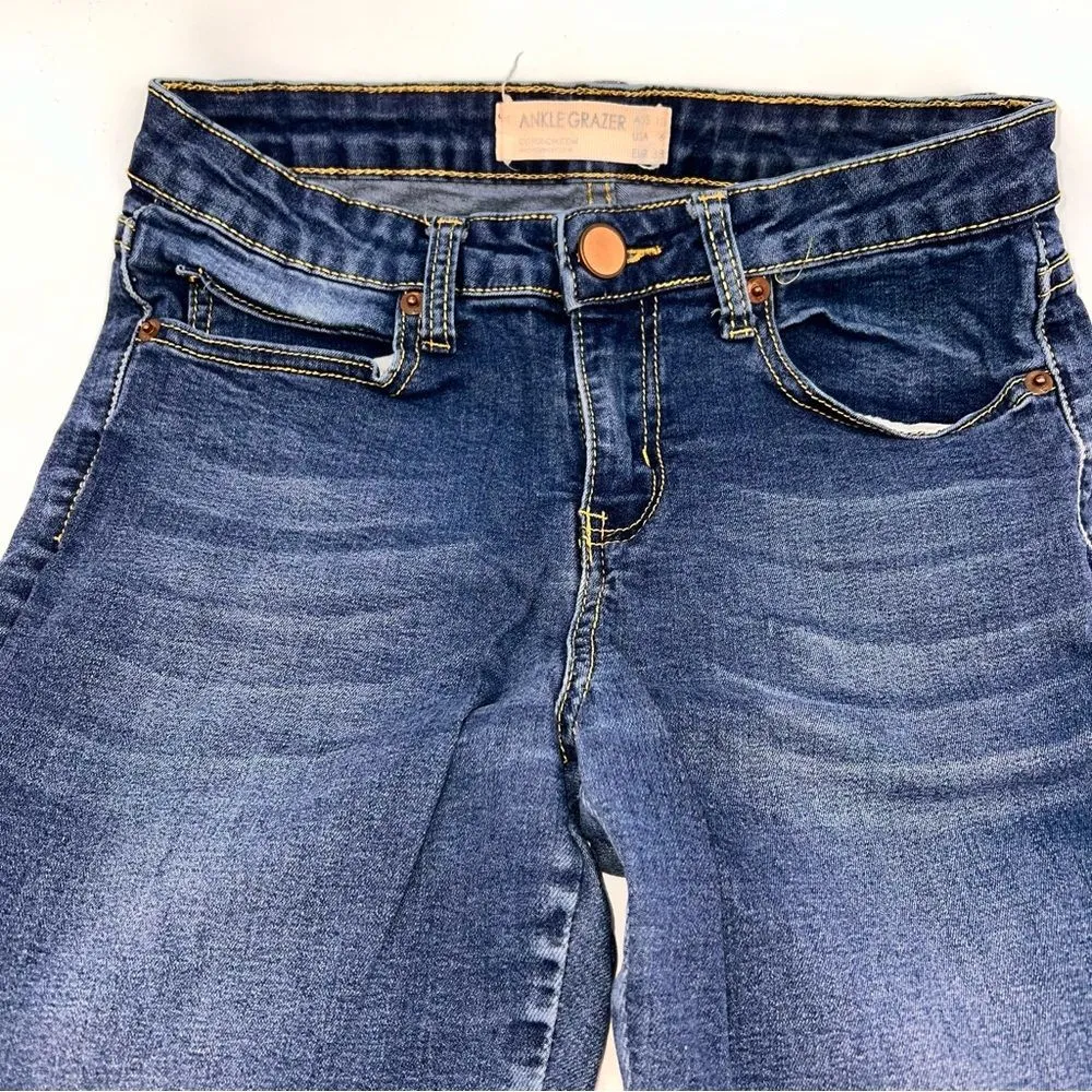 Cotton On Ankle Grazer Skinny Jeans w/zippered Ankles Mid Rise Medium Wash Jeans - Image 9